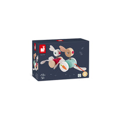 Janod Nachziehspielzeug Hasenfamilie