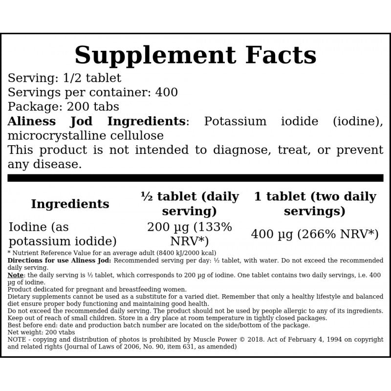 Iodine (Jod) - 200vtabs