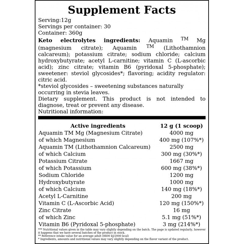 Keto Electrolytes - 360g - Orange