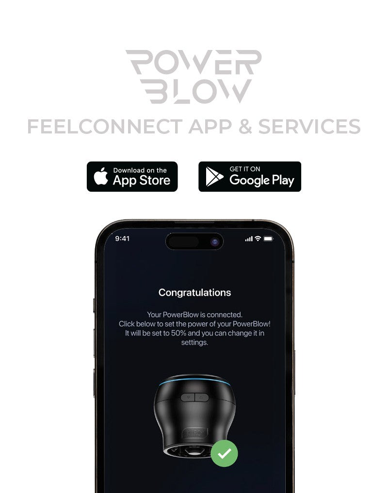 Kiiroo - Combo Set aus Interaktiver Saugmasturbator PowerBlow und FeelStar Victoria June Mouth Stroker - Schwarz