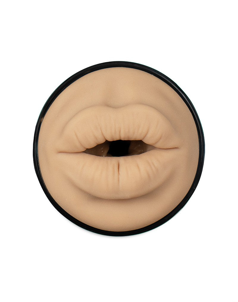 Kiiroo - Combo Set aus Interaktiver Saugmasturbator PowerBlow und FeelStar Victoria June Mouth Stroker - Schwarz