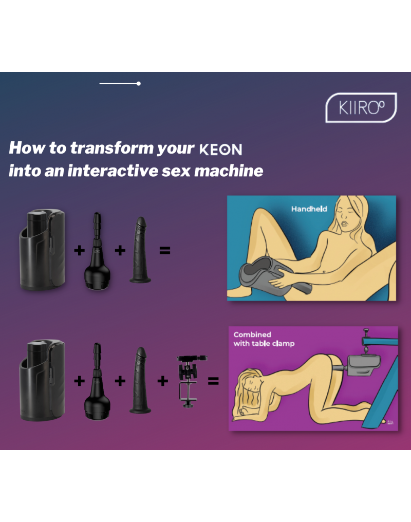 KIIROO - Dildo Adapter für KEON Masturbator (ohne Dildo) - Schwarz
