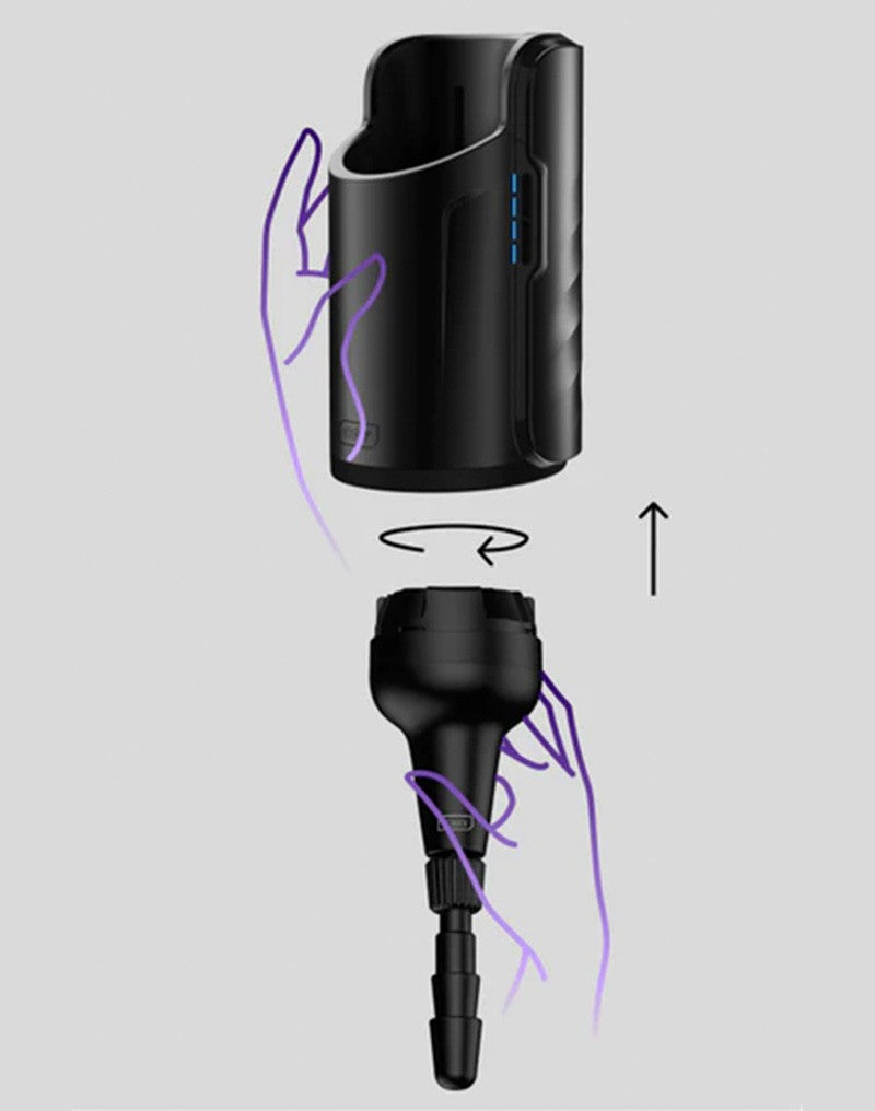 KIIROO - Vakuumverschluss-System-Dildo für KEON Masturbator - Schwarz