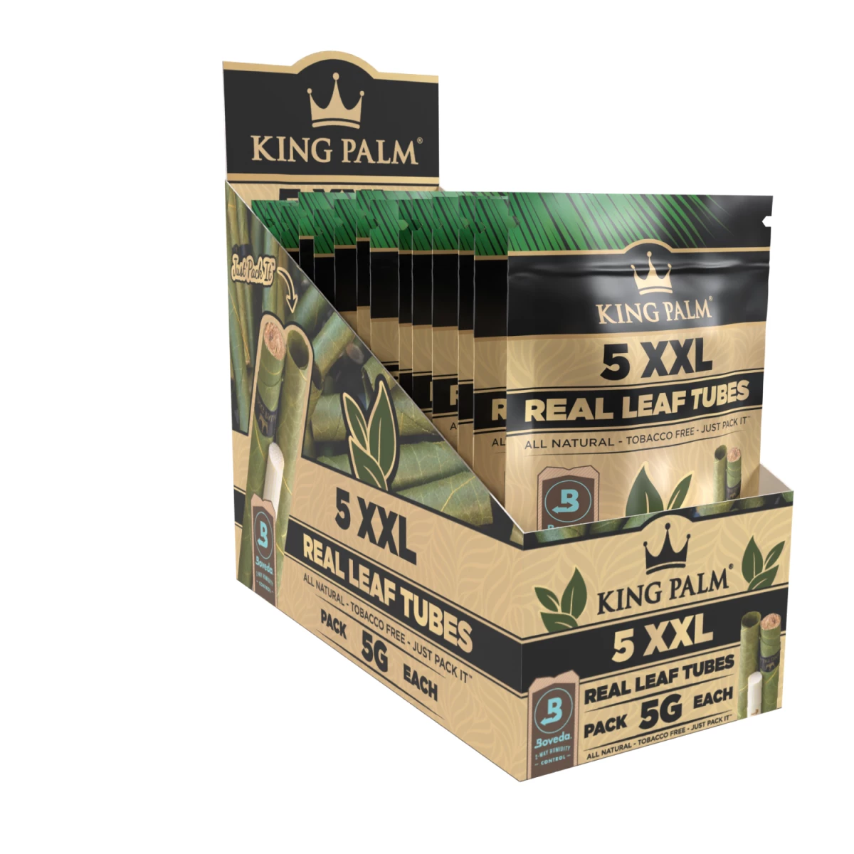 King Palm - King XXL - 5 Stück - Natural - Display - 15 Stück