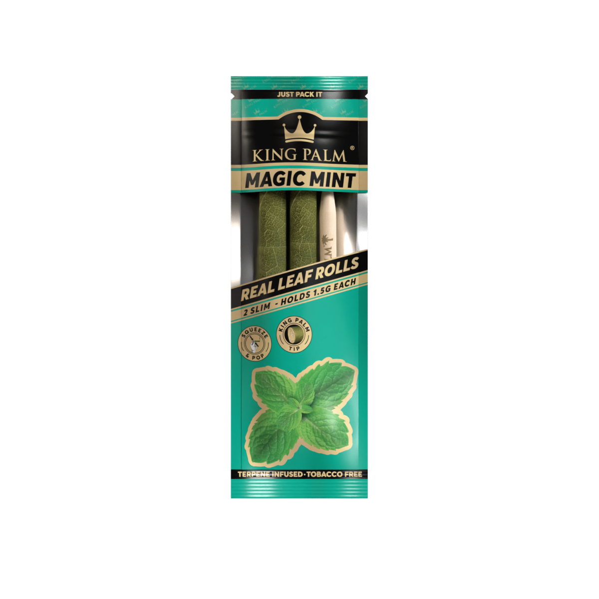 King Palm - Slim - 2 Stück - Magic Mint - Display - 20 Stück