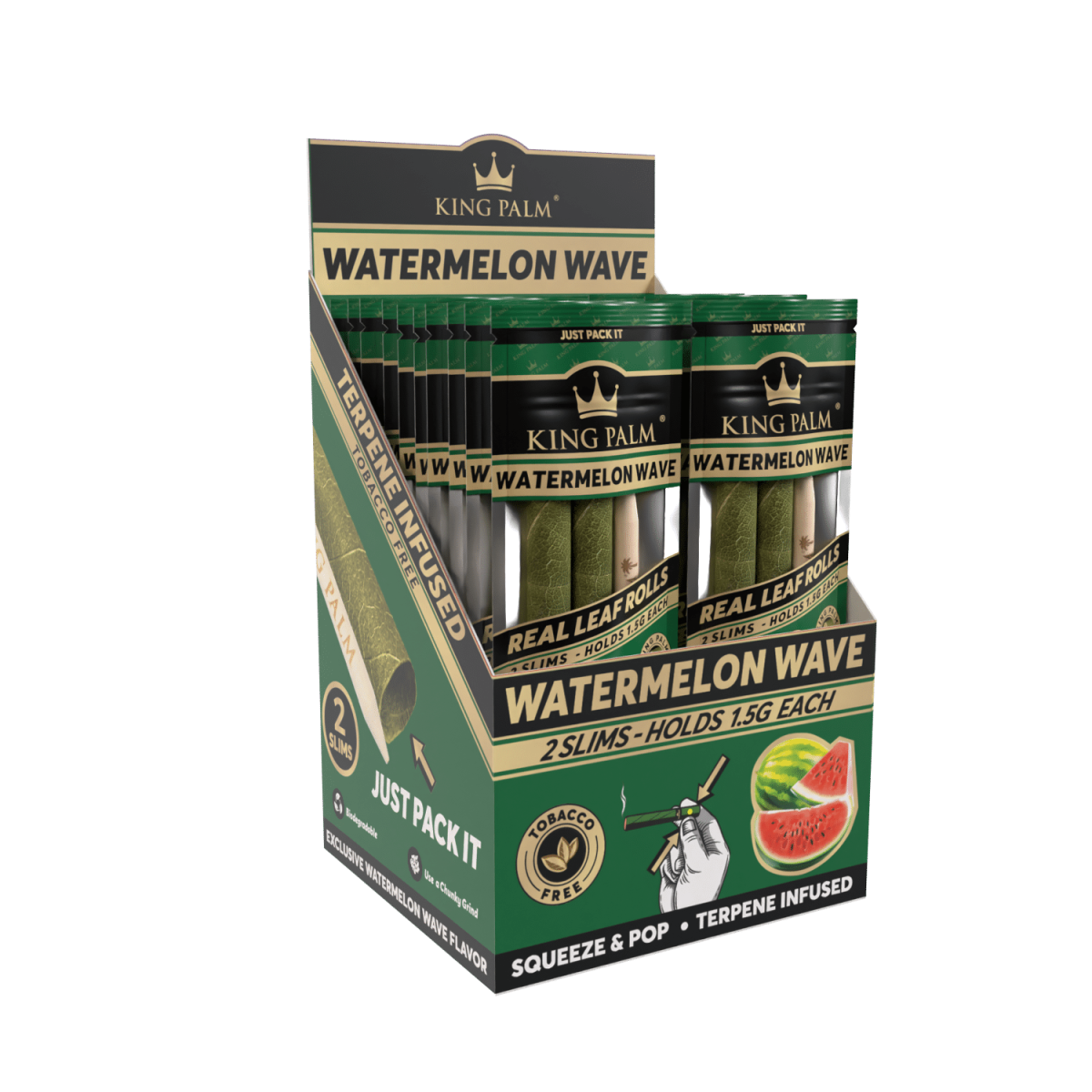 King Palm - Slim - 2 Stück - Watermelon Wave - Display - 20 Stück