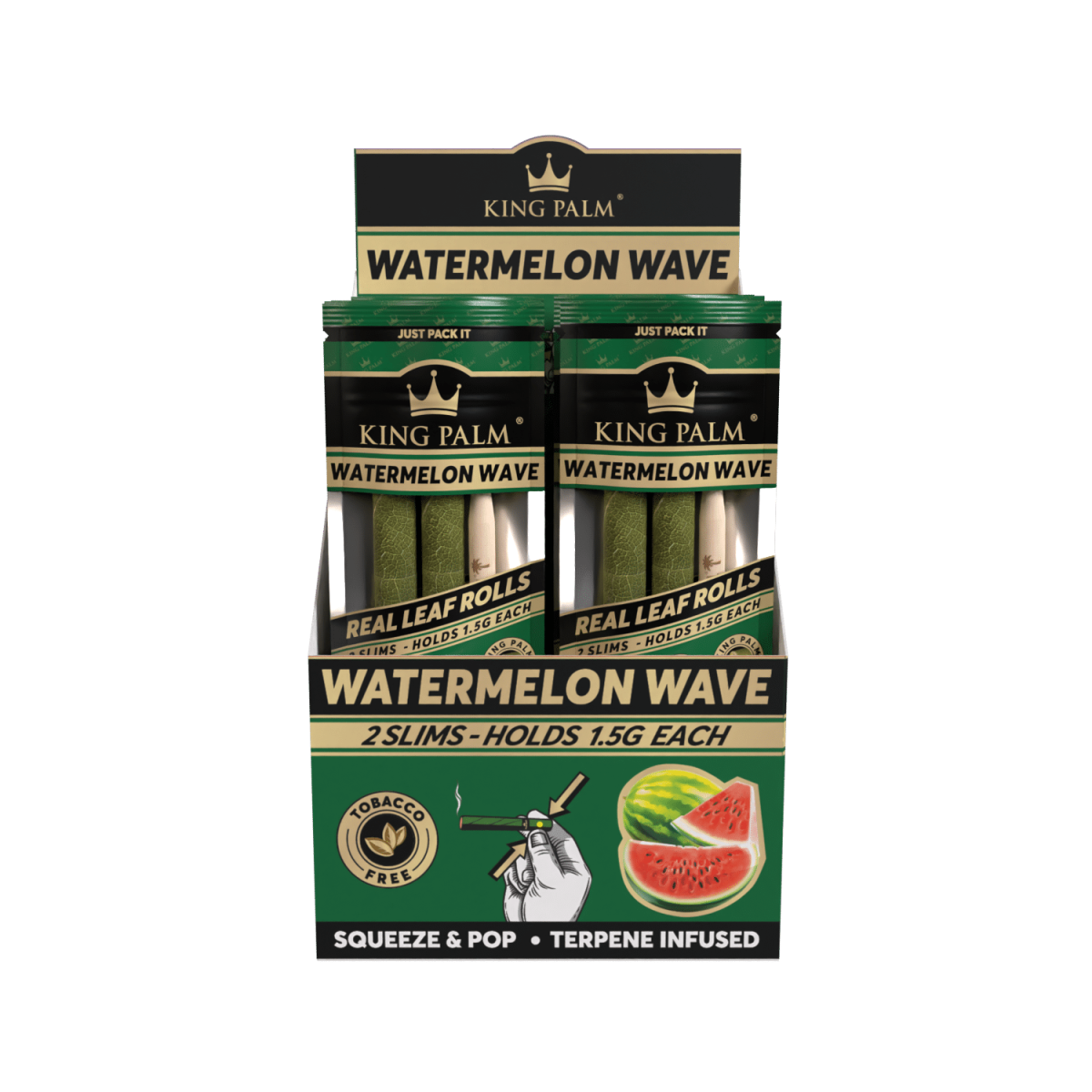King Palm - Slim - 2 Stück - Watermelon Wave - Display - 20 Stück