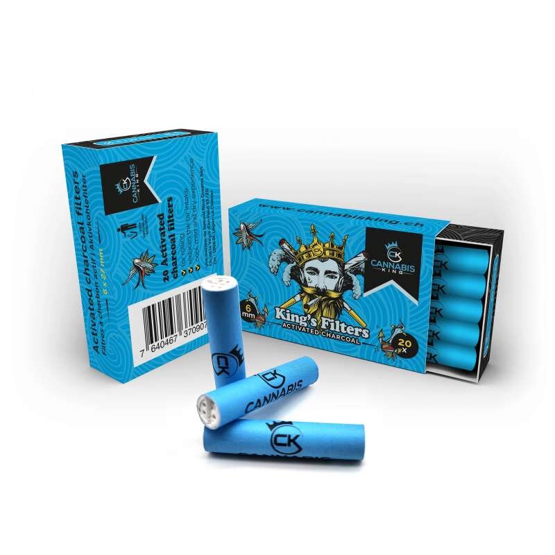 King's Filters - 20er Schachtel - Aktivkohlefilter - Display - 40 Stück