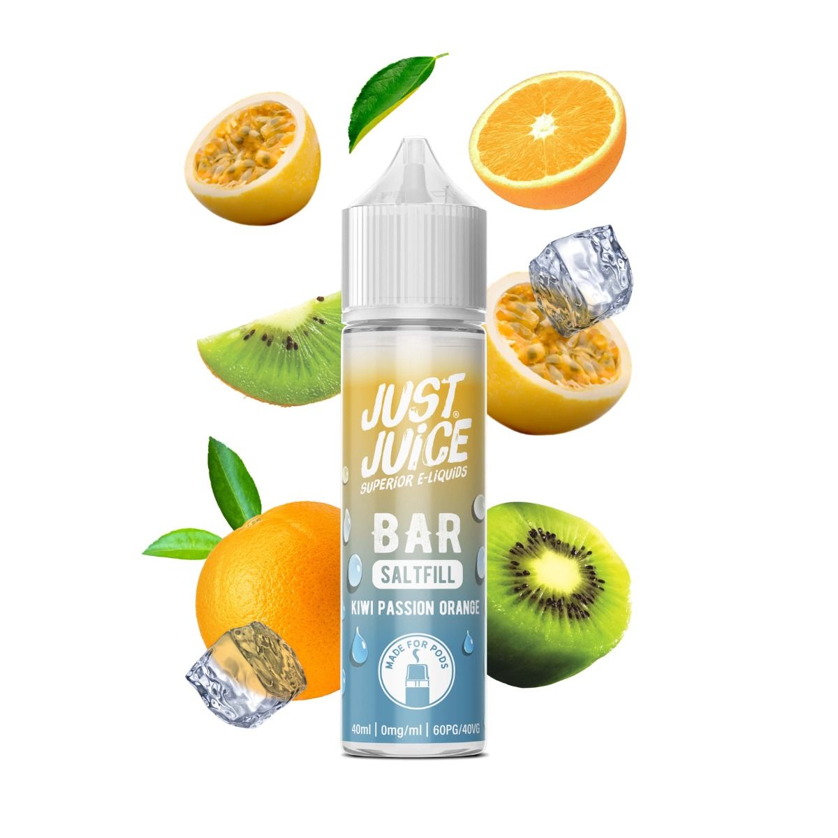 Just Juice BAR RANGE - Kiwi Passion Orange - 40ml - Shortfill