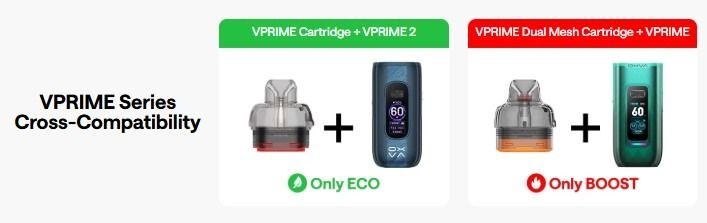 2 x OXVA VPRIME Dual Mesh Cartridge, 6ml