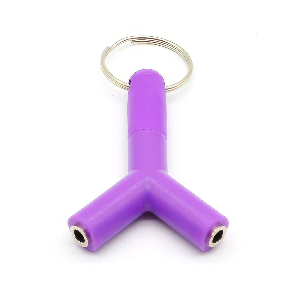 Kopfhörer Double Jack Adapter, 3.5 mm, violett