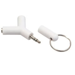 Kopfhörer Double Jack Adapter, 3.5 mm, weiss
