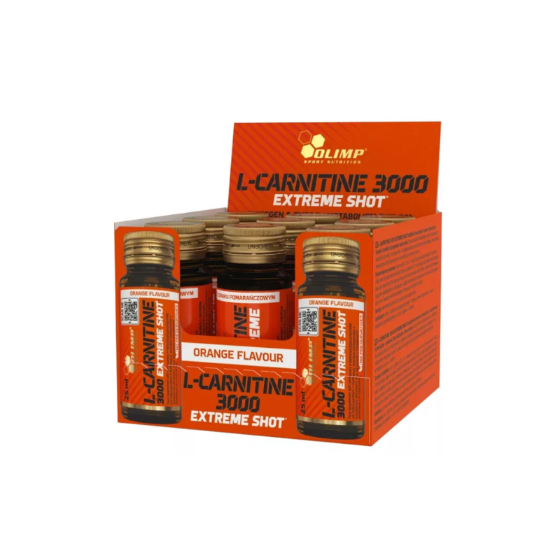 L-Carnitine 3000 Extreme Shot Glasampulle SAFT - 25ml - Orange x9