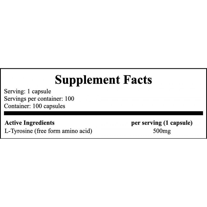 L-Tyrosine 500mg - 100caps x20