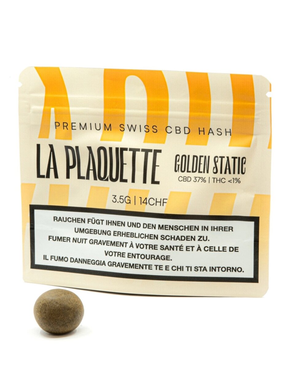 La Plaquette - CBD Hash - Golden Static - 3.5g