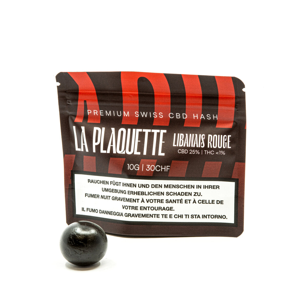 La Plaquette - CBD Hash - Libanais Rouge - 10g