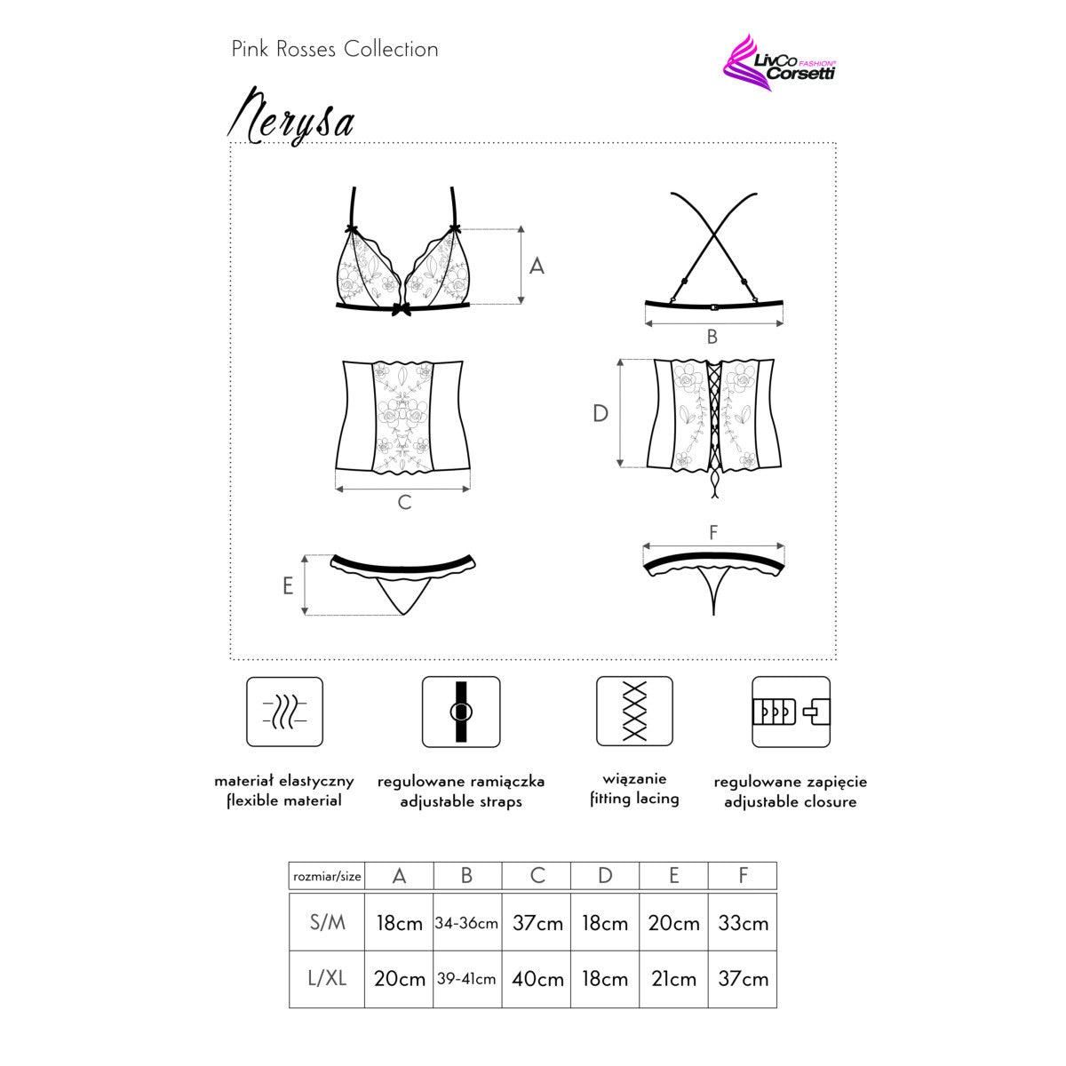 LC Nerysa 3pcs set black-purple