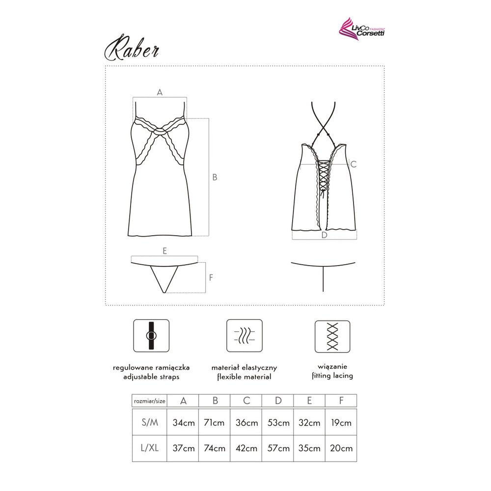 LC Raber chemise & thong gold