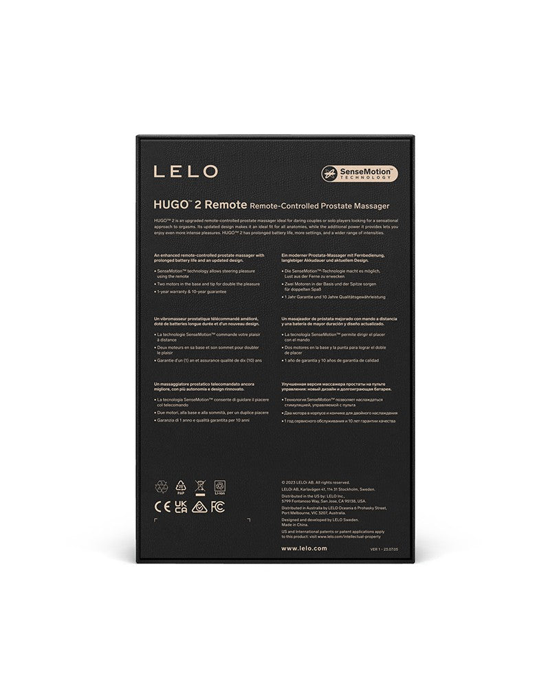 10: LELO - Hugo 2 - Prostata-Massagegerät mit Fernbedienung - Schwarz