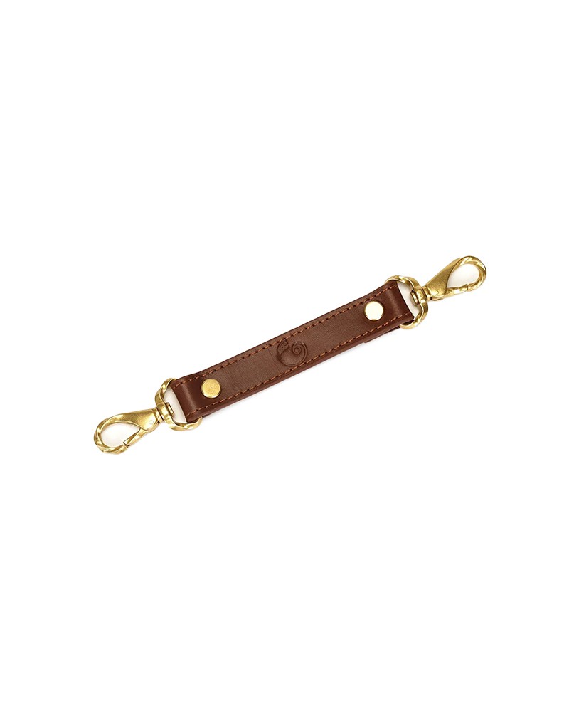 6: Liebe Seele - Fußfesseln aus Leder - Schwarz, Braun & Gold