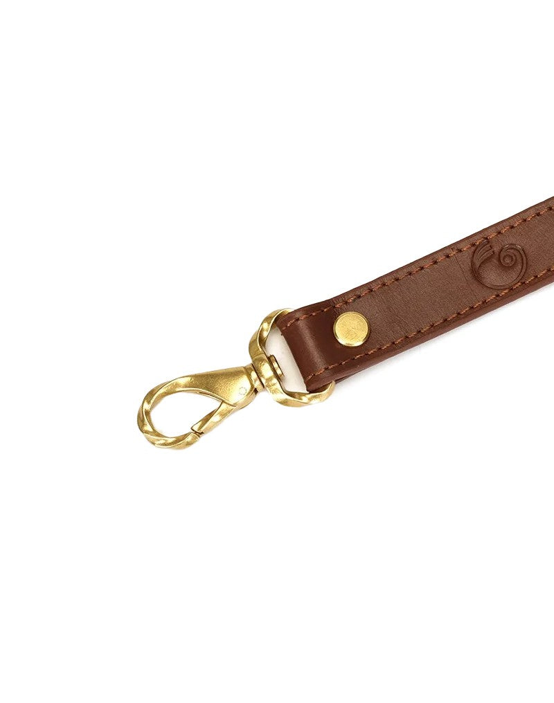 7: Liebe Seele - Fußfesseln aus Leder - Schwarz, Braun & Gold