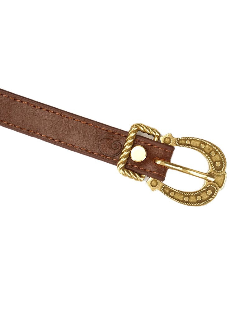 Liebe Seele - Augenbinde aus Leder - Schwarz, Braun & Gold