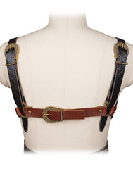 Liebe Seele - Leder Bustier - Schwarz, Braun & Gold
