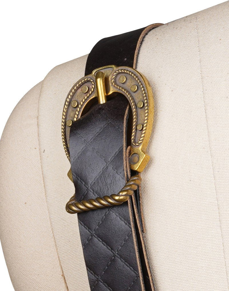 6: Liebe Seele - Leder Bustier - Schwarz, Braun & Gold