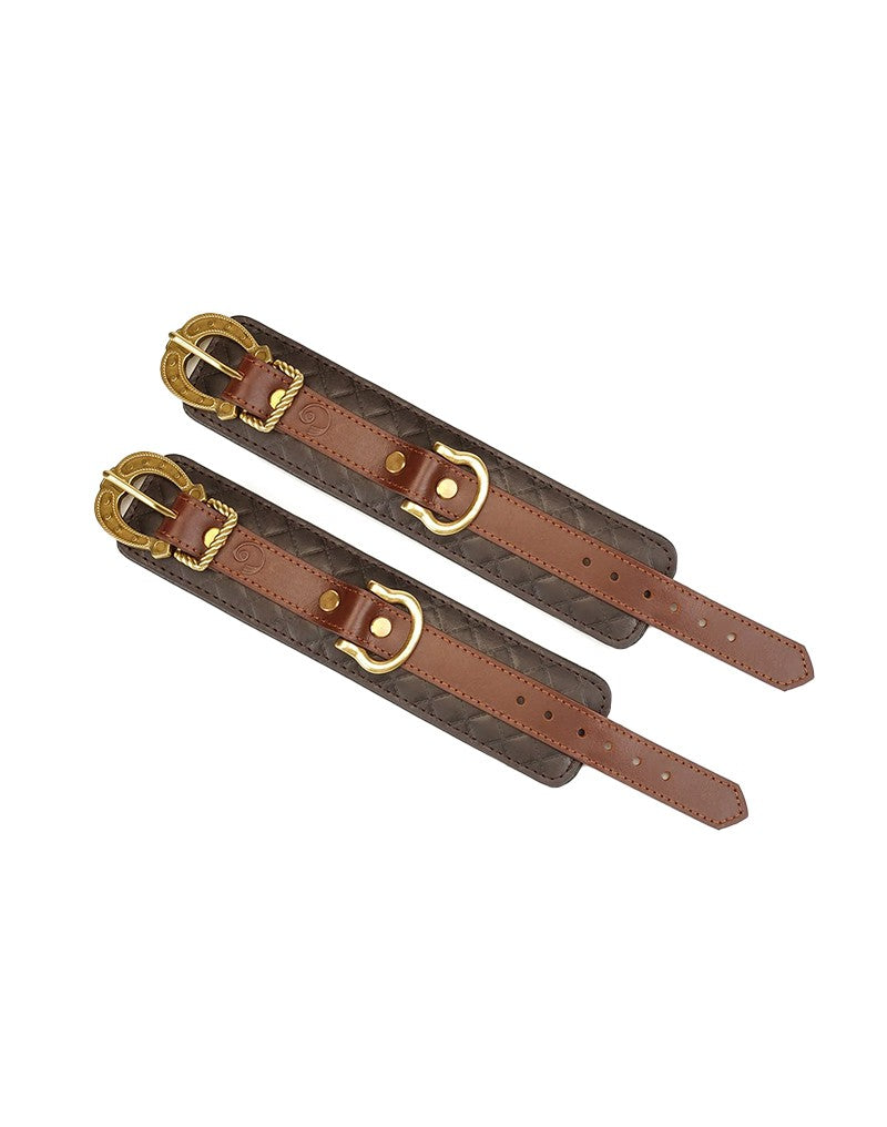 5: Liebe Seele - Handschellen aus Leder - Schwarz, Braun & Gold