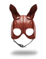 Liebe Seele - Ledermaske mit Ohren - Schwarz, Braun & Gold
