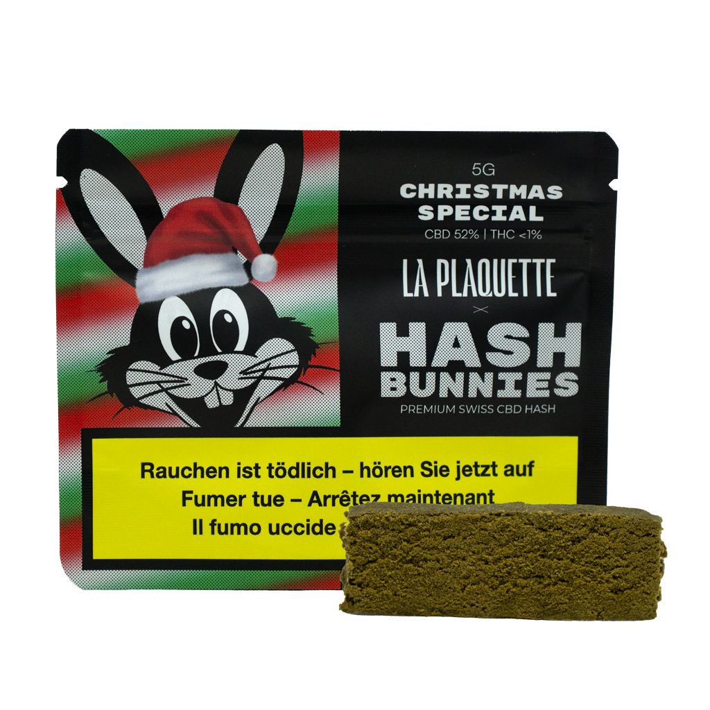 LIMITED - La Plaquette x Hash Bunnies - CBD Hash - Christmas Special - 5g