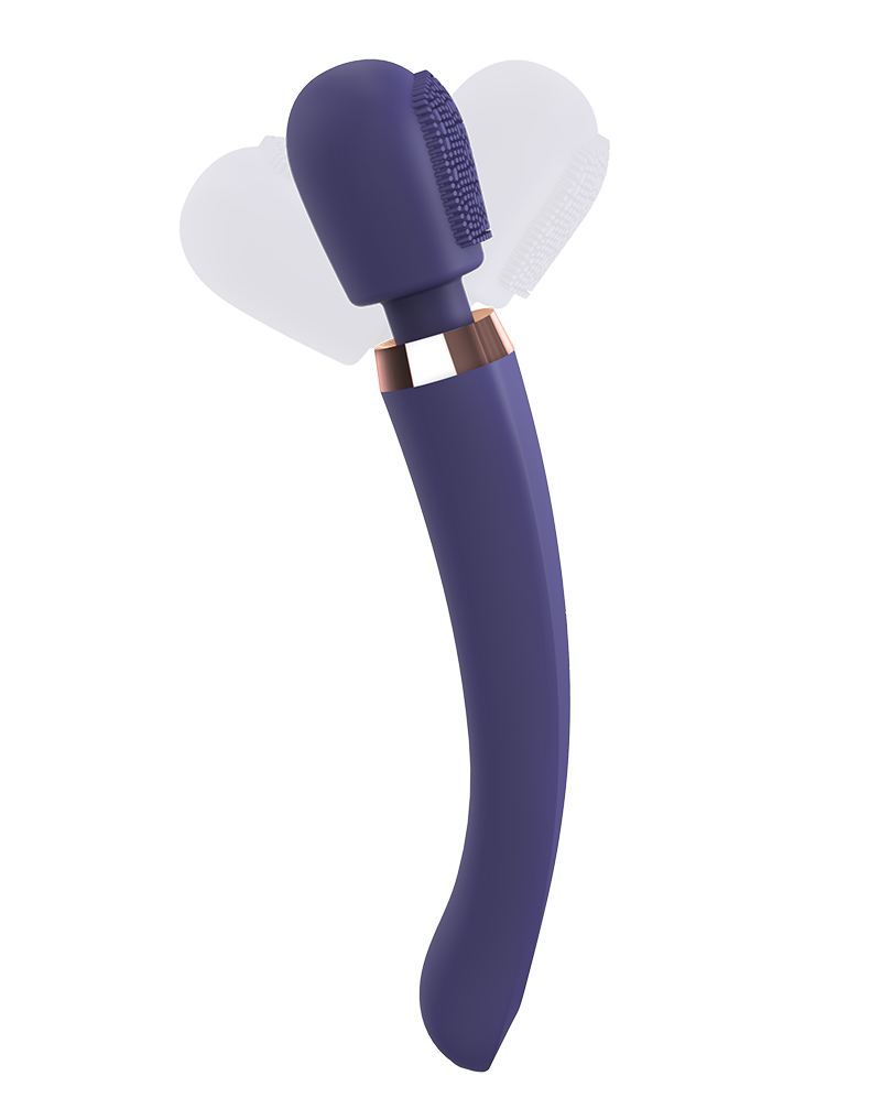 3: Love to Love - Brush Crush - Zauberstab Vibrator - Indigo