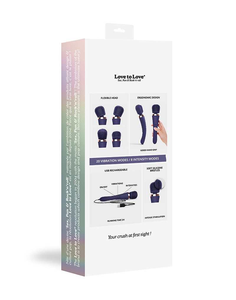 13: Love to Love - Brush Crush - Zauberstab Vibrator - Indigo