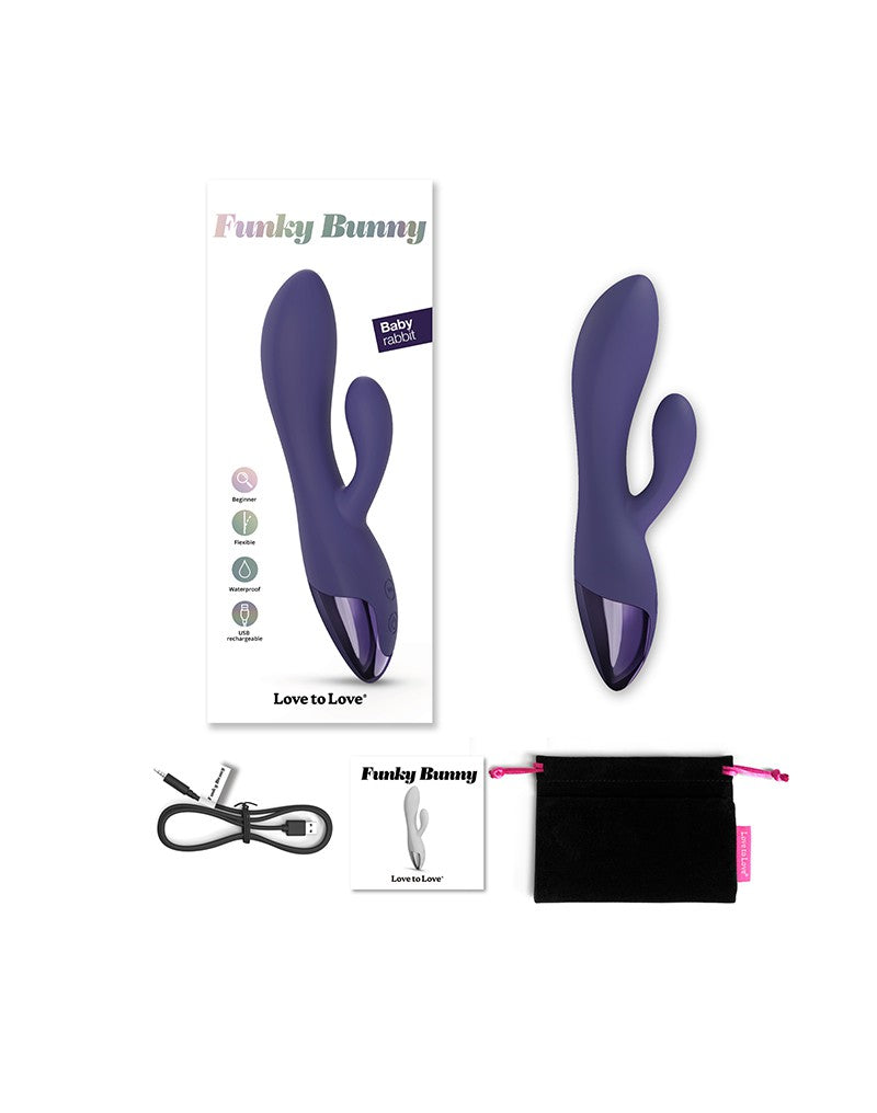 3: Love to Love - Funky Bunny - Kaninchen-Vibrator - Indigo