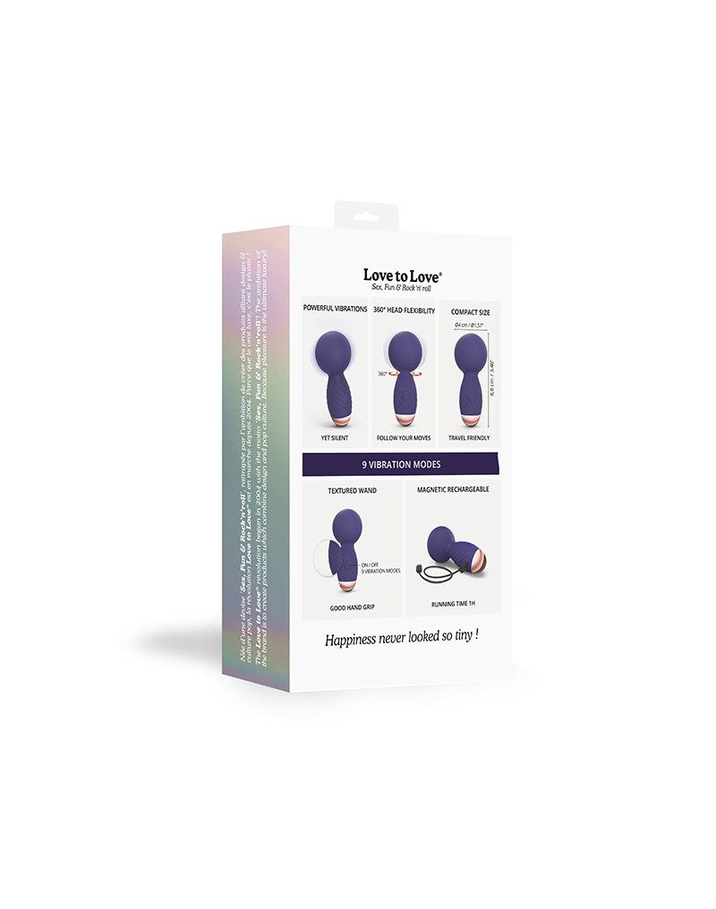 7: Love to Love - Itsy Bitsy - Mini Wand Vibrator - Indigo