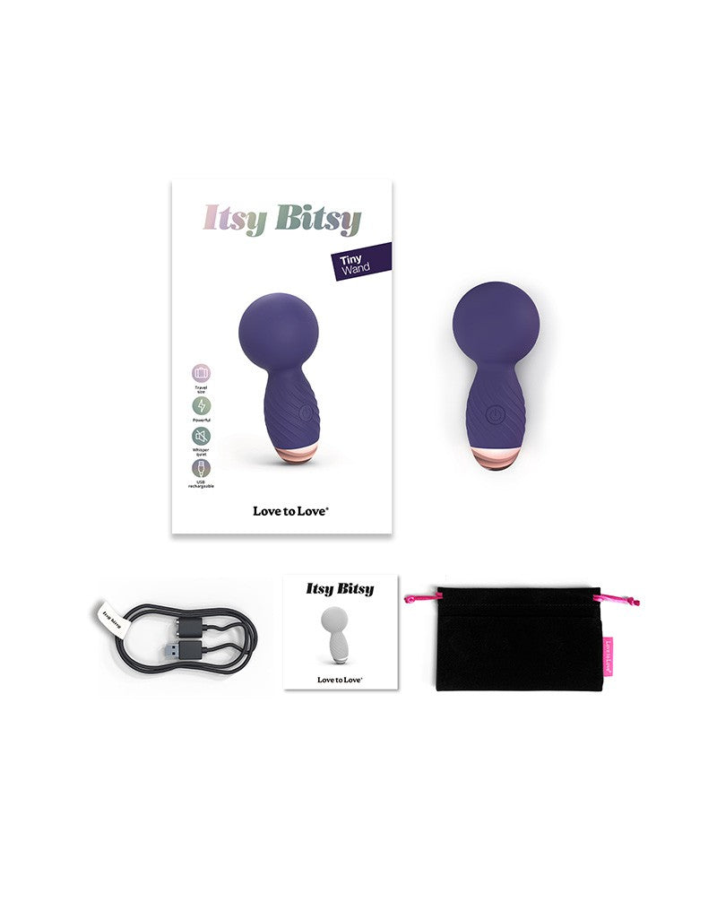 3: Love to Love - Itsy Bitsy - Mini Wand Vibrator - Indigo