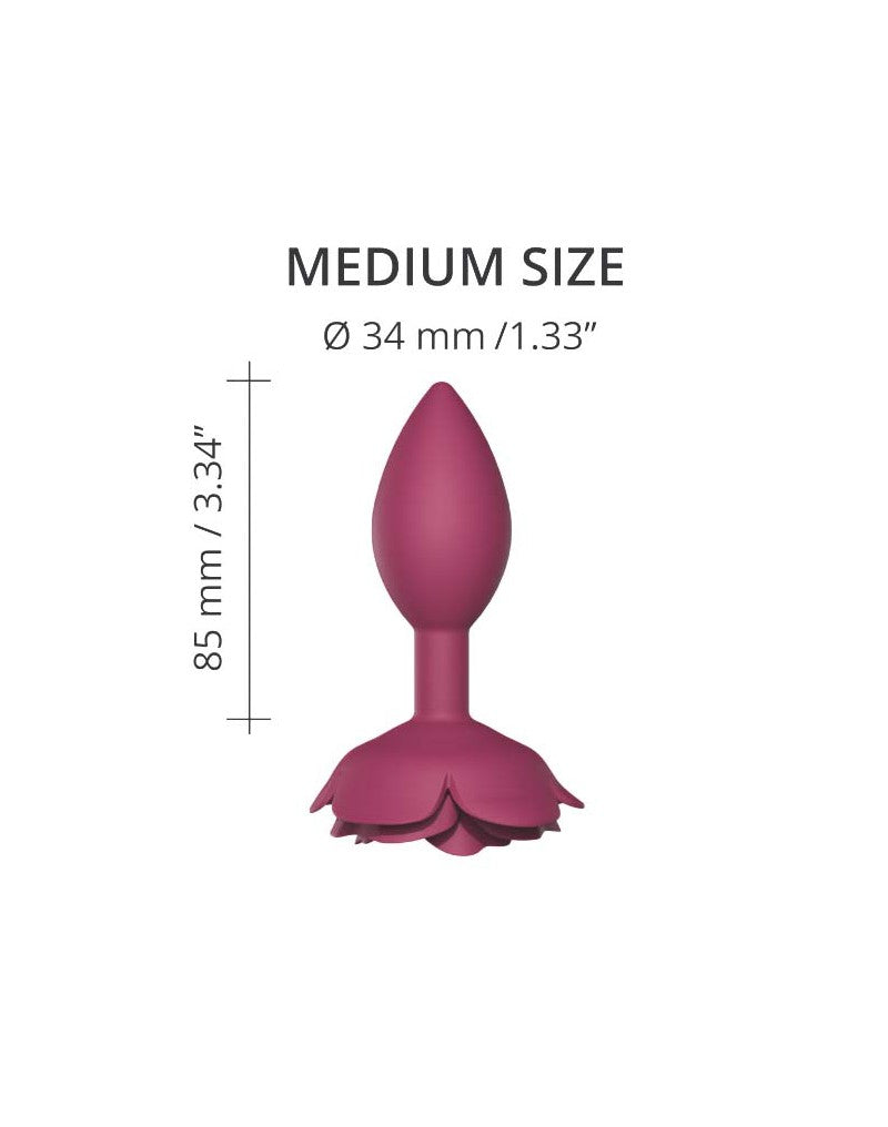 3: Love to Love - Open Roses Größe M - Analplug - Plum