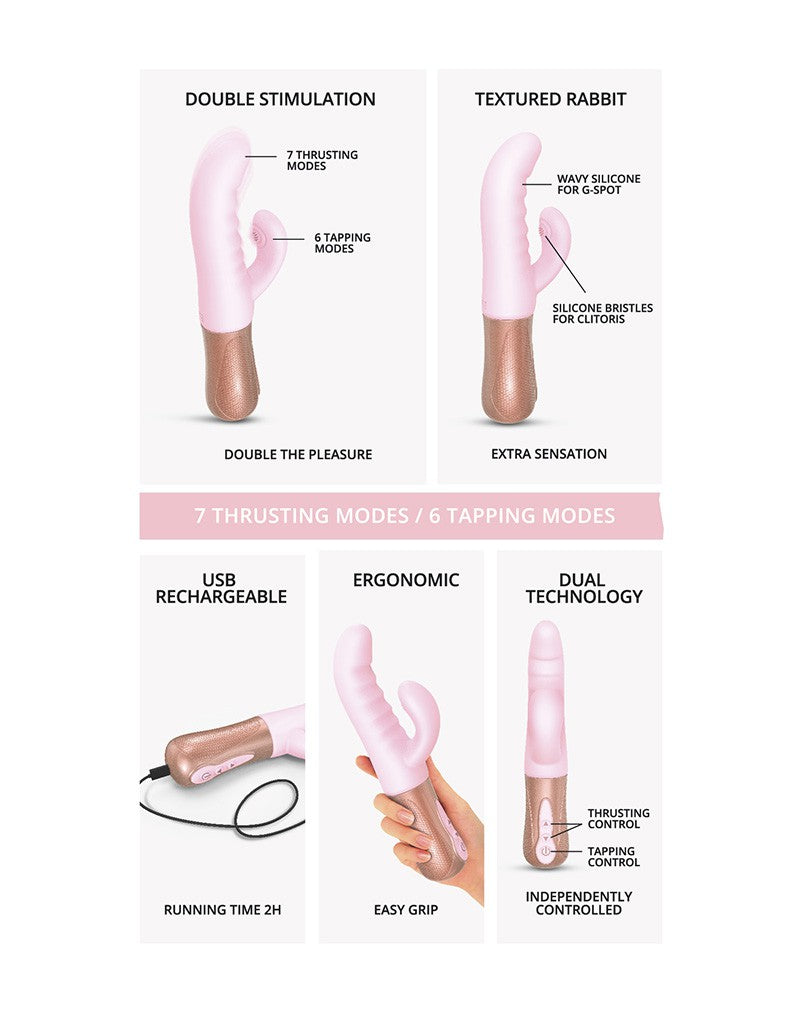 7: Love to Love - Sassy Bunny - Rabbit Vibrator - Hellrosa