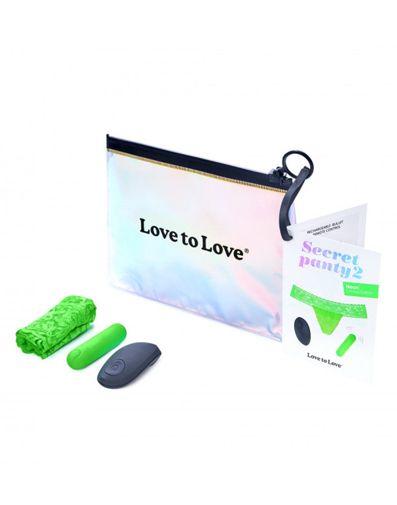 Love to Love - Secret Panty 2 - Panty Vibrator mit Fernbedienung - Grün