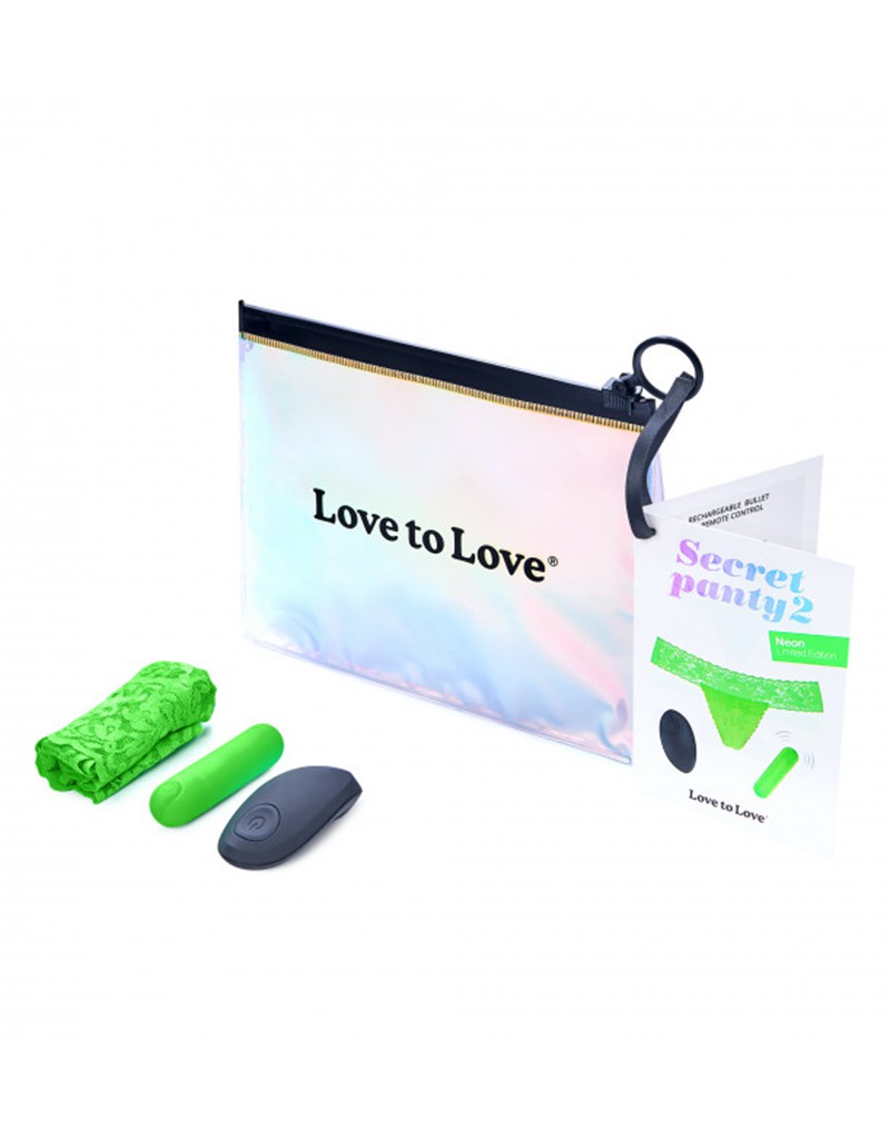 Love to Love - Secret Panty 2 - Panty Vibrator mit Fernbedienung - Grün