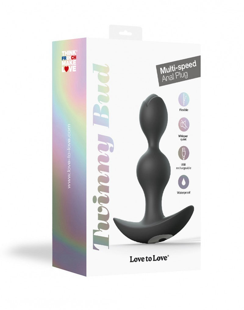 5: Love to Love - Twinny Bud - Vibrierender Analplug - Schwarz
