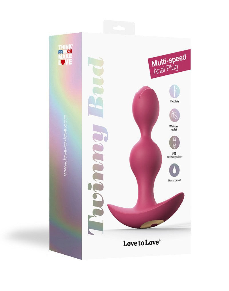 5: Love to Love - Twinny Bud - Vibrierender Analplug - Plum