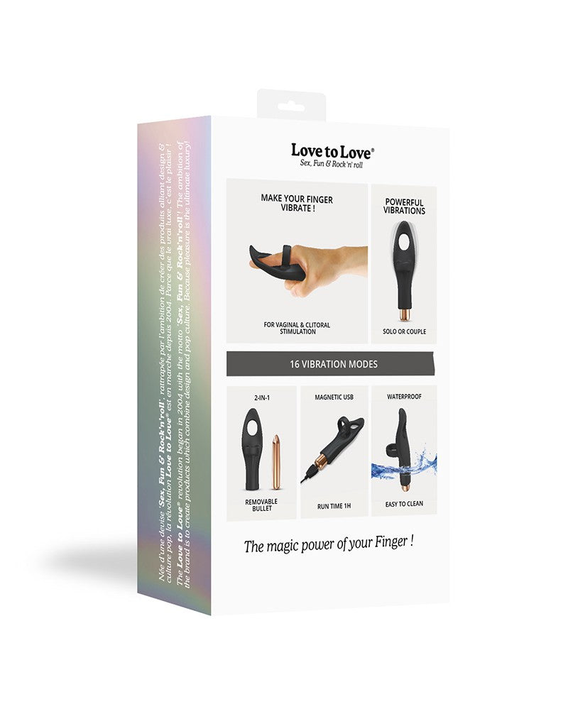 Love to Love - Vibrating Tickle Me - Fingervibrator - Schwarz