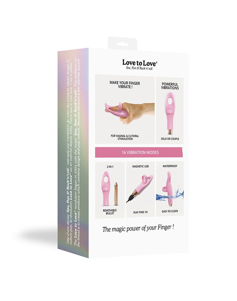 Love to Love - Vibrating Tickle Me - Fingervibrator - Rosa