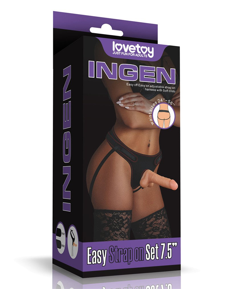LoveToy Easy Strap-On Set with 19 cm Dildo