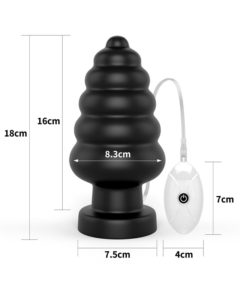 7: LoveToy - King Size Vibrating Anal Cracker 18 cm - Schwarz