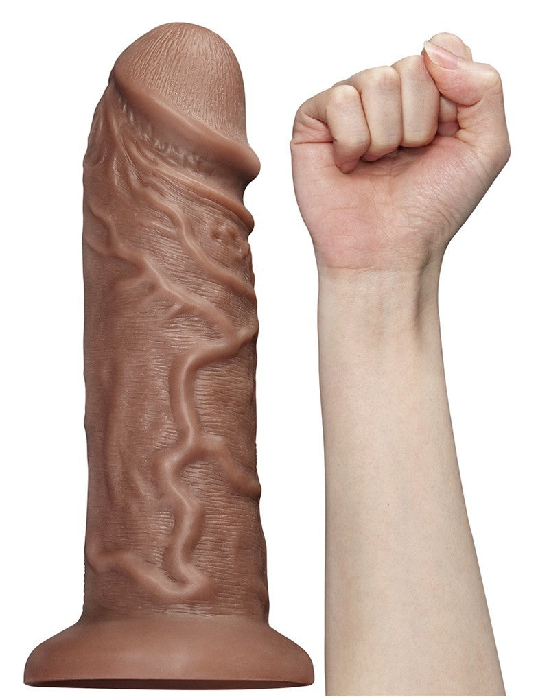 LoveToy - Realistic Chubby Dildo 27 cm - Braun