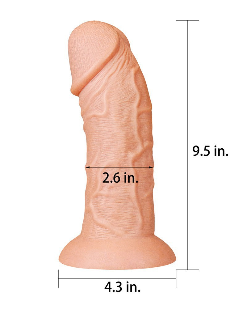 3: LoveToy - Realistic Curved Dildo 24 cm - Nude