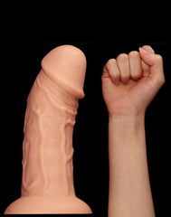 4: LoveToy - Realistic Curved Dildo 24 cm - Nude