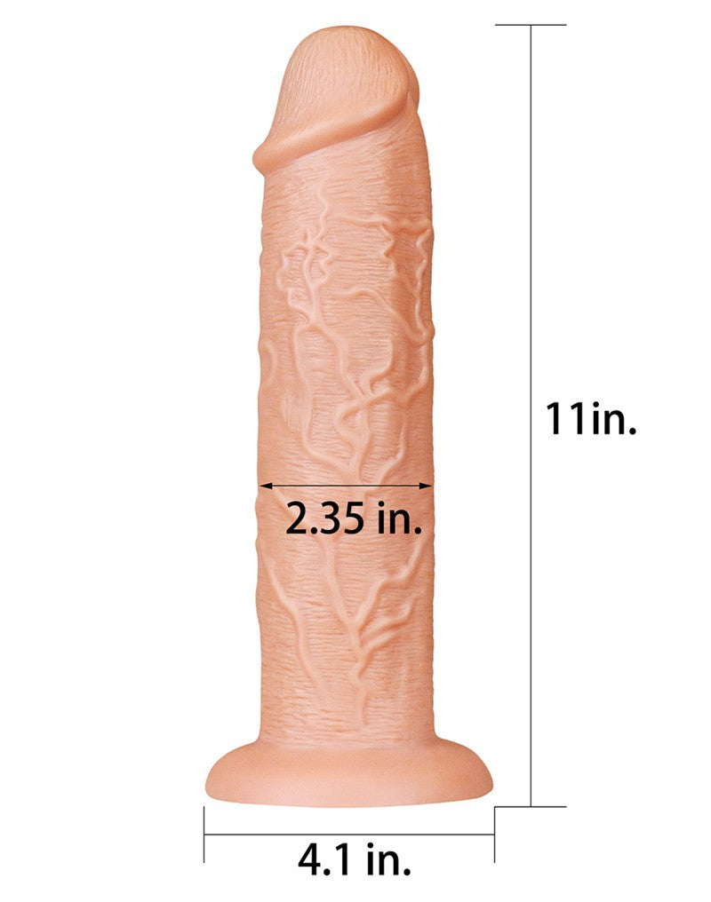 3: LoveToy - Realistic Long Dildo 28 cm - Nude